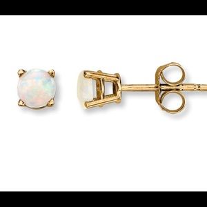 14k Gold Opal Earrings